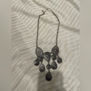 Silver statement necklace